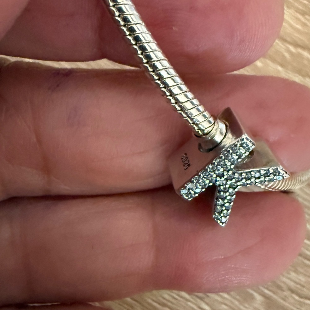 Silver Initial 'K' Charm Bracelet - image 3